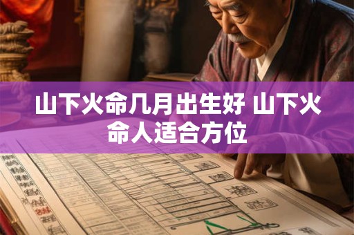 山下火命几月出生好 山下火命人适合方位 山下火命几月出生好 山下火命人适合方位