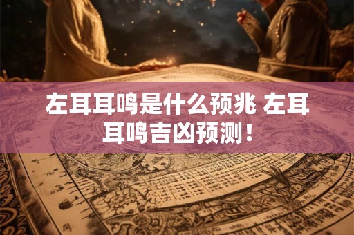左耳耳鸣是什么预兆 左耳耳鸣吉凶预测！