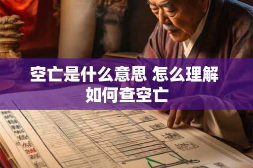 空亡是什么意思 怎么理解 如何查空亡