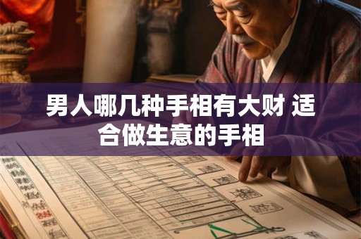 男人哪几种手相有大财 适合做生意的手相