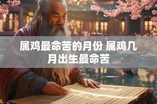 属鸡最命苦的月份 属鸡几月出生最命苦
