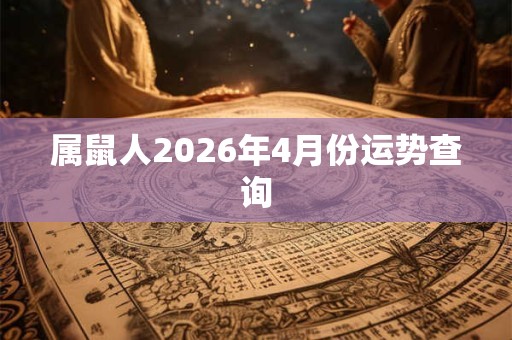 属鼠人2026年4月份运势查询