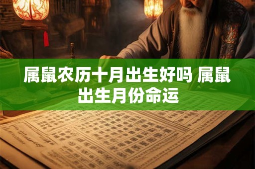 属鼠农历十月出生好吗 属鼠出生月份命运