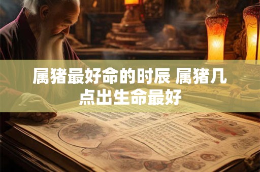 属猪最好命的时辰 属猪几点出生命最好