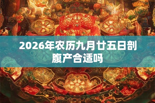 2026年农历九月廿五日剖腹产合适吗