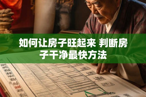 如何让房子旺起来 判断房子干净最快方法