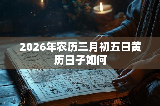 2026年农历三月初五日黄历日子如何 2026年农历三月初五日黄历日子如何