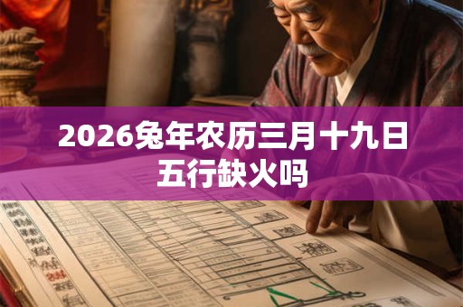 2026兔年农历三月十九日五行缺火吗 2026兔年农历三月十九日五行缺火吗