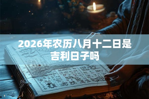 2026年农历八月十二日是吉利日子吗