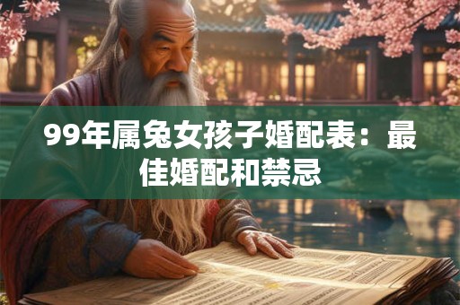 99年属兔女孩子婚配表：最佳婚配和禁忌