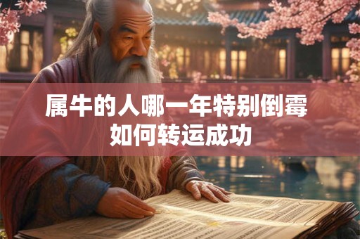 属牛的人哪一年特别倒霉 如何转运成功