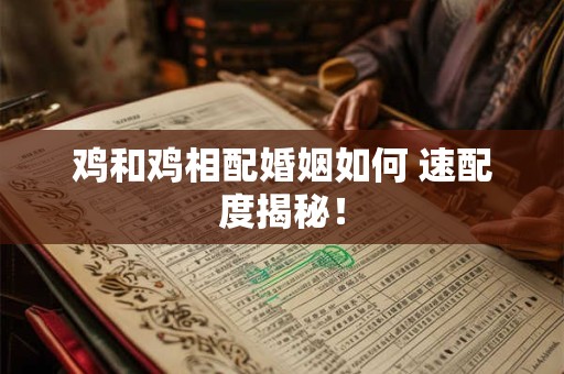 鸡和鸡相配婚姻如何 速配度揭秘！