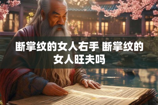 断掌纹的女人右手 断掌纹的女人旺夫吗