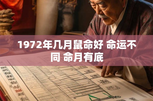 1972年几月鼠命好 命运不同 命月有底