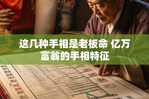 这几种手相是老板命 亿万富翁的手相特征