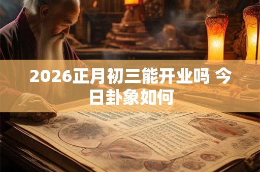 2026正月初三能开业吗 今日卦象如何 2026正月初三能开业吗 今日卦象如何
