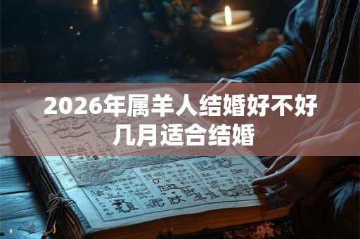 2026年属羊人结婚好不好 几月适合结婚 2026年属羊人结婚好不好 几月适合结婚