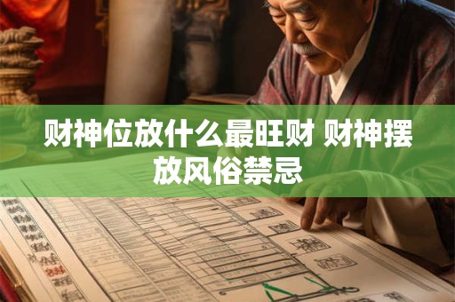 财神位放什么最旺财 财神摆放风俗禁忌