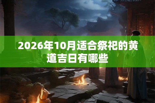 2026年10月适合祭祀的黄道吉日有哪些 2026年10月适合祭祀的黄道吉日有哪些