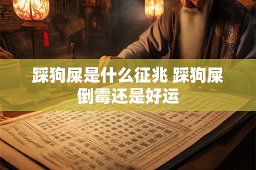 踩狗屎是什么征兆 踩狗屎倒霉还是好运