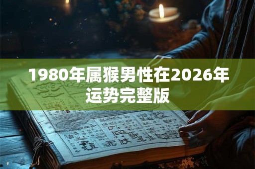 1980年属猴男性在2026年运势完整版