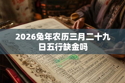 2026兔年农历三月二十九日五行缺金吗 2026兔年农历三月二十九日五行缺金吗