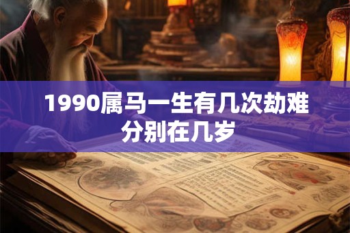 1990属马一生有几次劫难 分别在几岁
