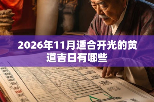 2026年11月适合开光的黄道吉日有哪些