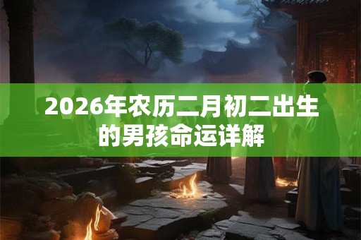 2026年农历二月初二出生的男孩命运详解