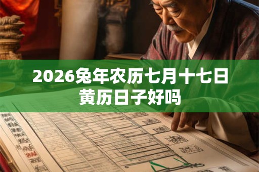 2026兔年农历七月十七日黄历日子好吗