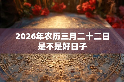 2026年农历三月二十二日是不是好日子