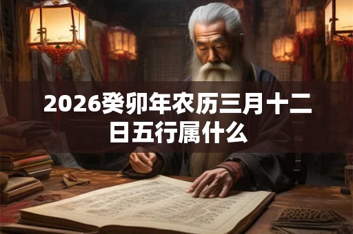 2026癸卯年农历三月十二日五行属什么