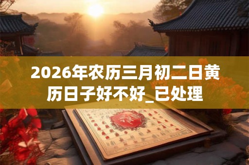 2026年农历三月初二日黄历日子好不好_已处理 2026年农历三月初二日黄历日子好不好_已处理