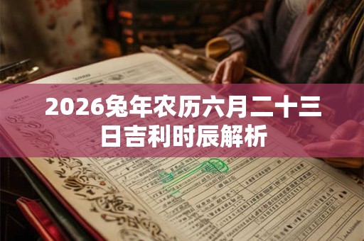 2026兔年农历六月二十三日吉利时辰解析 2026兔年农历六月二十三日吉利时辰解析