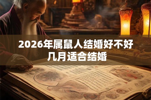2026年属鼠人结婚好不好 几月适合结婚