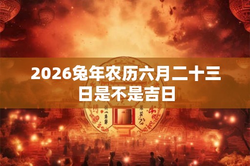 2026兔年农历六月二十三日是不是吉日 2026兔年农历六月二十三日是不是吉日