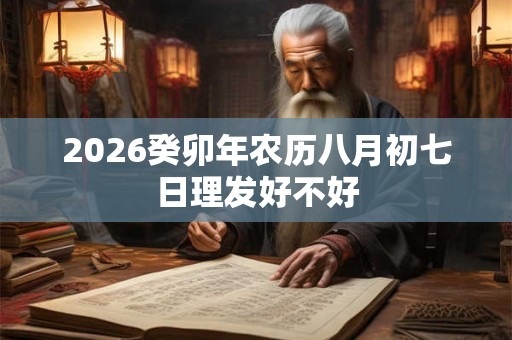2026癸卯年农历八月初七日理发好不好 2026癸卯年农历八月初七日理发好不好