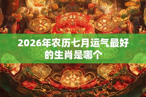 2026年农历七月运气最好的生肖是哪个 2026年农历七月运气最好的生肖是哪个