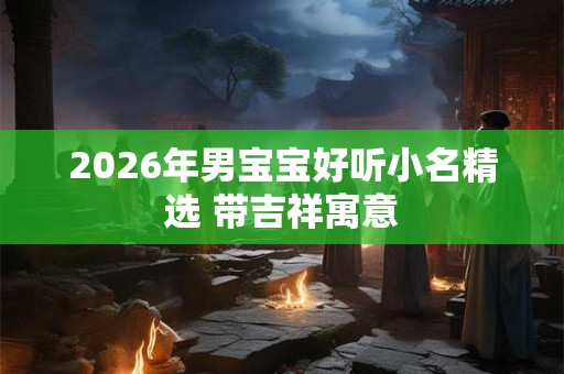 2026年男宝宝好听小名精选 带吉祥寓意