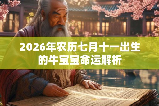 2026年农历七月十一出生的牛宝宝命运解析 2026年农历七月十一出生的牛宝宝命运解析