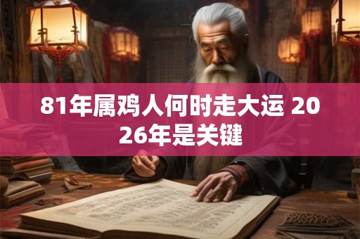 81年属鸡人何时走大运 2026年是关键 81年属鸡人何时走大运 2026年是关键
