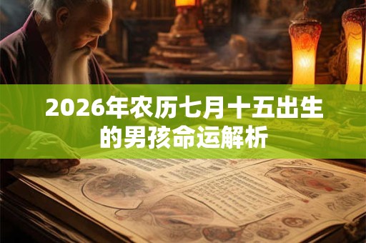 2026年农历七月十五出生的男孩命运解析 2026年农历七月十五出生的男孩命运解析