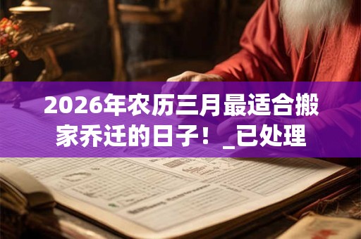 2026年农历三月最适合搬家乔迁的日子！_已处理