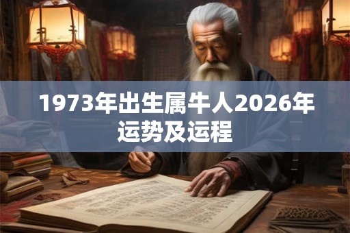 1973年出生属牛人2026年运势及运程
