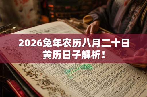 2026兔年农历八月二十日黄历日子解析！