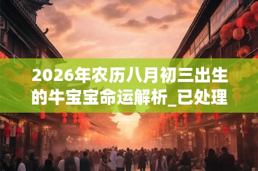 2026年农历八月初三出生的牛宝宝命运解析_已处理