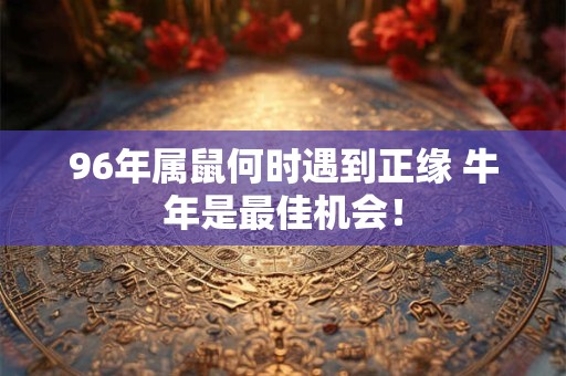 96年属鼠何时遇到正缘 牛年是最佳机会！