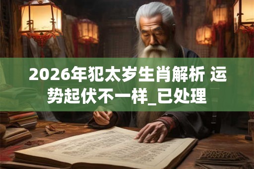 2026年犯太岁生肖解析 运势起伏不一样_已处理 2026年犯太岁生肖解析 运势起伏不一样_已处理