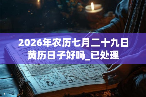 2026年农历七月二十九日黄历日子好吗_已处理