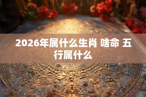 2026年属什么生肖 啥命 五行属什么 2026年属什么生肖 啥命 五行属什么